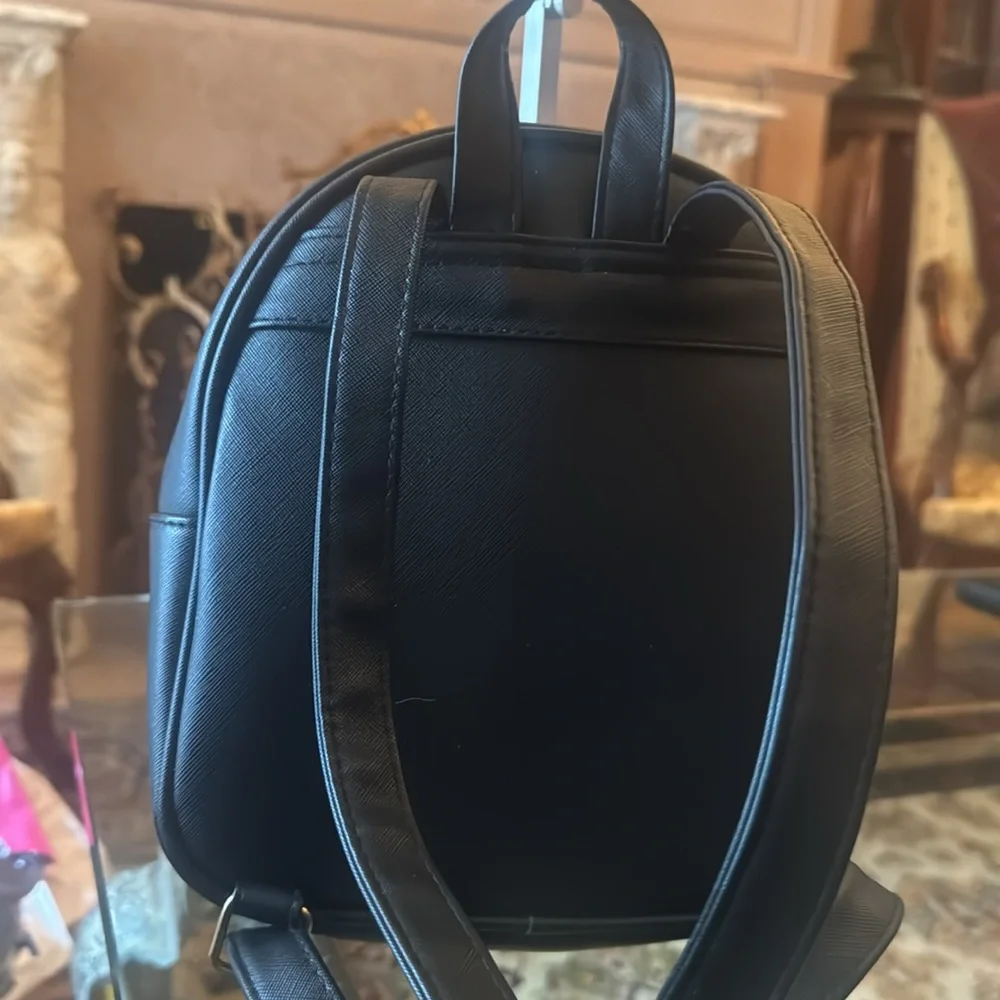 Black kids Quilted Backpack with Heart Accent